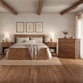 thumbnail image 2 of Mintazer 4 Piece Farmhouse Bedroom Set, Bedroom Furniture Set with Queen Size Platform Bed Frame and 2 Nightstands & Dresser for Bedroom, Walnut, 2 of 16