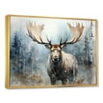 thumbnail image 2 of Designart "Moose Majesty In The Forest" Moose Floater Framed Canvas Wall Art, 2 of 5