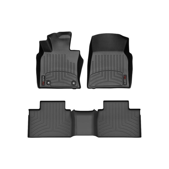 WeatherTech Custom Fit FloorLiners compatible with 2025-2026 Toyota Camry - 1st & 2nd Row, Black