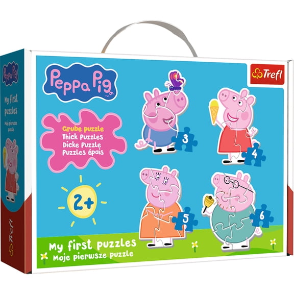 Trefl Baby Peppa Pig Classic Little Piggy Among Friends 3/4/5/6 Piece Jigsaw Puzzle