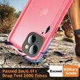 thumbnail image 4 of PlusAcc Waterproof Case for iPhone 13 Underwater Dustproof Antishock Hard Bumper - Pink, 4 of 7