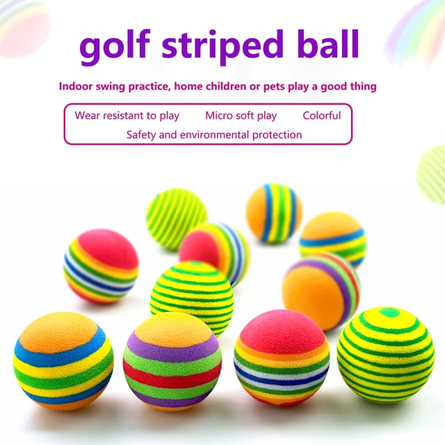 10Pcs Multi-purpose Golf Foam Ball High Security Wear-resistant Eco-friendly Golf Practice Ball for Indoor