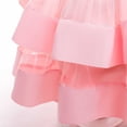 thumbnail image 6 of TBWNWG Girls Birthday Party Dress with Beaded Bow and Puff Sleeves Elegant Cake Tutu Gown for,Size 6-7 Years, 6 of 9