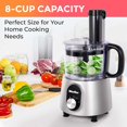 thumbnail image 2 of Mueller Ultra Prep Food Processor Chopper for Dicing, Slicing, Shredding, Mincing, and Pureeing, Food Chopper for Vegetables, Meat, Grains, Nuts, 8 Cup, Silver, 2 of 8