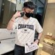thumbnail image 2 of Camisetas estampadas para hombre, camisetas con estampado del alfabeto, ropa urbana, camisetas gráficas para hombre, camisetas holgadas de manga corta con estampado de música Kpop, 2 of 5