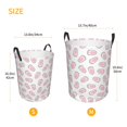 thumbnail image 3 of Sikiie Easter bunny footprint Print Round Dirty Clothes Basket, Waterproof Standing Foldable Storage Basket, for Laundry Room, Bedroom, Bathroom Storage-Medium, 3 of 6