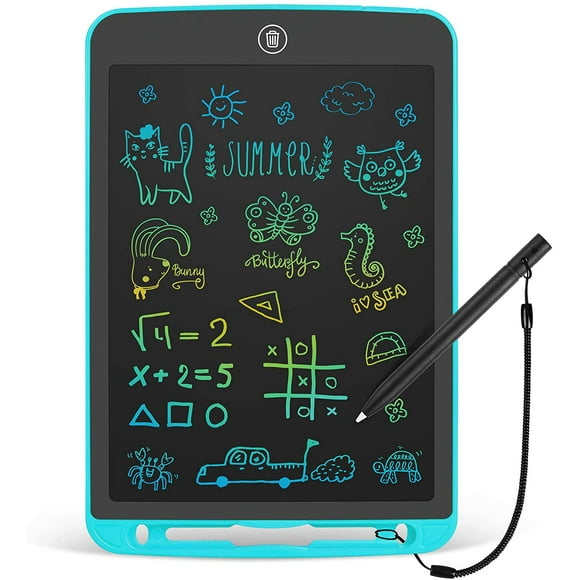 LCD Writing Tablet 10 Inch Toddler Doodle Board ,Colorful Drawing Tablet, Erasable Reusable Electronic Painting Pads, Educational and Learning Kids Toy for 3 4 5 6 Year Old Boys and Girls(Sky Blue)