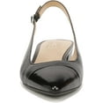 thumbnail image 3 of Naturalizer Women's Banks Slingback Pumps Black Leather Toe Cap 10M, 3 of 5