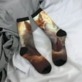 thumbnail image 5 of Pofeuu Mystic Fox With Halo Print Crew Socks, Adult Running Hiking Socks for Youth and Adult, 5 of 6