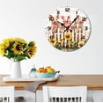 thumbnail image 2 of Eveokoki Sunflower Wooden Wall Clock 10in Silent Non-Ticking Battery Operated Clock, Rustic Country Style Clocks for Bedroom, Kitchen, Home, Living Room, Office, Hotel, 2 of 4
