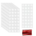 thumbnail image 1 of luakesa 100 bolsas de caramelos de Navidad transparentes con copos de nieve, bolsas de celofán con lazos para fiestas navideñas (blanco), 1 of 1