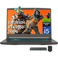 thumbnail image 1 of MSI Thin 15 Portable de Jeu 15,6 Po FHD IPS 144 Hz, Intel i5-12450H, 16 Go RAM, SSD PCIe 1 To, NVIDIA GeForce RTX 2050, Clavier Rétroéclairé, Wi‐Fi 6, Noir, Win 11 Home, Ensemble Station d'Accueil 256 Go, 1 of 9