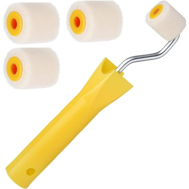 Mini Rodillos de Pintura para Retoques, Bordes o Esquinas, Rodillo Pequeño, Pincel, Herramienta para Pintar Esquinas Pequeñas, Pinceles