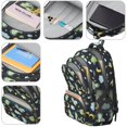 thumbnail image 4 of Dark Blue Dinosaurs Space Pattern Cute School Backpack Bag with Padded Back and Adjustable Shoulder Straps 16.9 X 12.6 X 5.9 Inches, 4 of 5