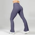 thumbnail image 4 of Flare Leggings High Waist Bootcut Wide Leg Lounge Womens Yoga Pants with Pockets Workout Trousers, 4 of 4