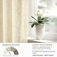 thumbnail image 2 of DriftAway Natural Linen Curtains 54 Inches Long for Living Room Semi Sheer 2 Panels Farmhouse Real Flax 3 Inch Rod Pocket Back Tab Boho Rustic Light Filtering Window Drapes for Bedroom, 2 of 8