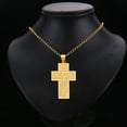 thumbnail image 3 of 14KY Gold Padre Nuestro Religious Cross Pendant | Yellow Gold Charm Pendant for Necklace Chain | Jewelry Gift for Men Women | 37 x 26 MM | 4.9 grams, 3 of 9