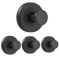 thumbnail image 1 of Ganchos con ventosa para colgar para ganchos de ducha Ducha de baño para ventanas de vidrio Espejo Azulejo Ganchos adhesivos para toallas para colgar Bola de baño Toalla para bata (Paquete de 4 negros, 1 of 5