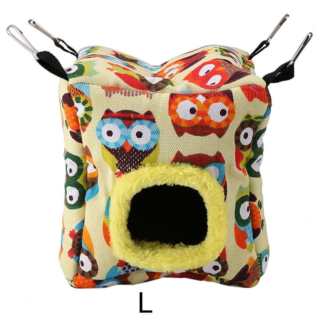 Jaula colgante para pájaros, hamaca colgante para pájaros de felpa cálida, juguete para mascotas, diseño fácil de usar