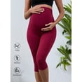 thumbnail image 6 of Beaisland Women's Maternity Capri Leggings over The Belly Pregnancy Yoga Pants Workout Activewear Leggings 2-Pack, 6 of 6