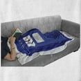 thumbnail image 6 of Police Soft Flannel Fleece Throw Blanket, Doctors Blue House British Landmark Phone Box Police Call Image Artwork Print, Cozy Plush for Indoor and Outdoor Use, 50" x 70", Blue and White, by Ambesonne, 6 of 6