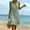 Green, variant on Womens Summer 100% Cotton Dresses Tie Waist V Neck Sleeveless Tiered Ruffle A-Line Tunic Mini Dress Casual Sundress Tank Dress