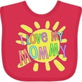 thumbnail image 3 of Inktastic I Love My Mommy Sun and Rainbow Letters Boys or Girls Baby Bib, 3 of 4
