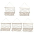 thumbnail image 4 of Worgeous 5pcs Nordic Style Bedroom Wall-mounted Storage Hammock Cotton Woven Handmade Storage Mesh Home Decor, 4 of 8