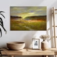 thumbnail image 3 of Elephant Stock Light Across The Meadow I Wall Art - Horizontal Canvas Wall Art - Living Room Wall Decor - Abstract Canvas - Brown And Green Decor By Sheila Finch - 24" x 16", 3 of 8