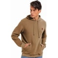 thumbnail image 5 of Satankud Men's Pullover Hoodies Plaid Jacquard Weave Long Sleeve Drawstring Hipster Casual Hooded Sweatshirts with Kanga Khaki L, 5 of 7