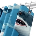 thumbnail image 5 of Shark Waterproof Shower Curtain Set with Hooks - Printed Bathroom Curtains - Decorative Bathroom Shower Curtains, 5 of 5