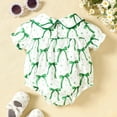 thumbnail image 4 of MEZZALL Girls Short Sleeve Prints Onesie Ruffles Bodysuits One-Pieces Cozy, 0-3 Months, 4 of 6