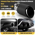 thumbnail image 5 of Car Matte Carbon Fiber Exhaust Tip 63-89MM Universal Car Exhaust Pipe Modification Tail Throat Clip-on Tail Pipe, 5 of 5