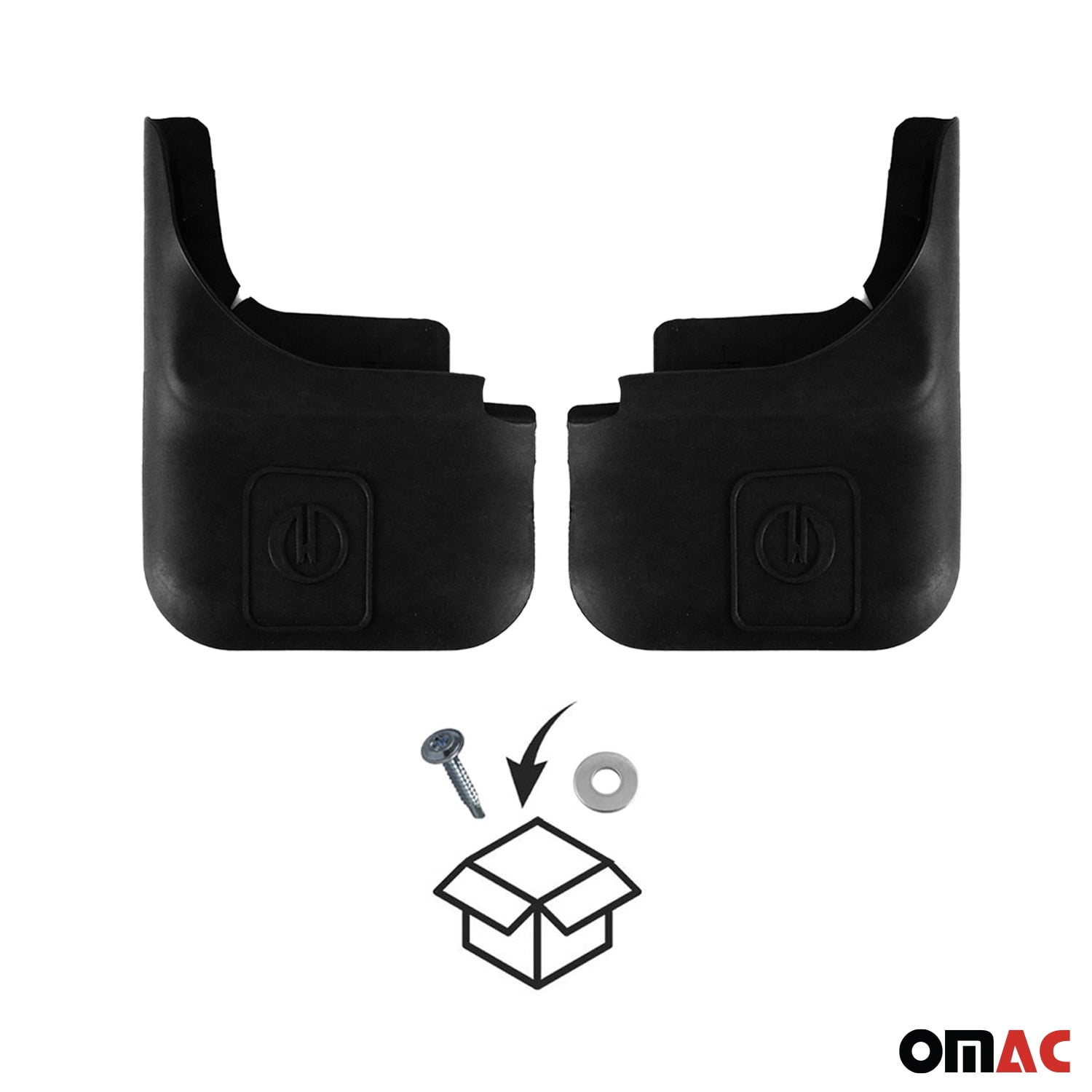 OMAC Mud Guards Splash Mud Flaps for Mercedes GL Class X164 2007-2012 ABS Black 2Pcs