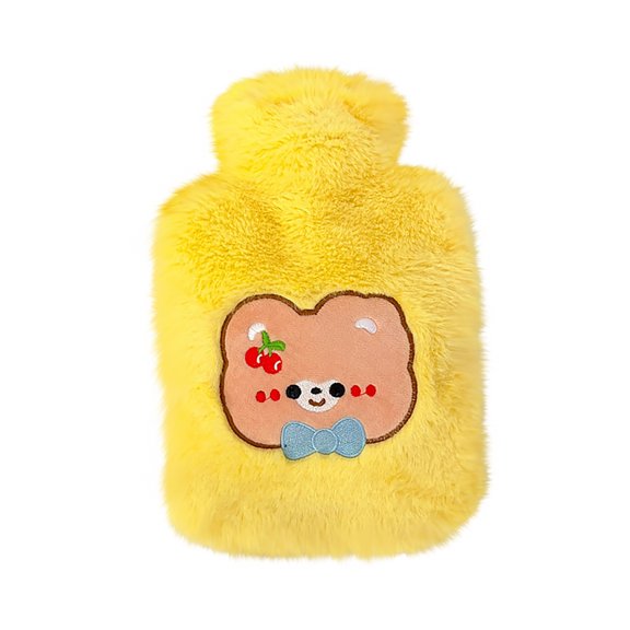 MOQIN Microwaveable Hot Water Bottle with Cover, BPA-Free Silicone Hot Water Bottle Hot Water Bag for Pain Relief, Hot & Cold Therapies-Winter Gift for Women Children Elderly,BPA Free
