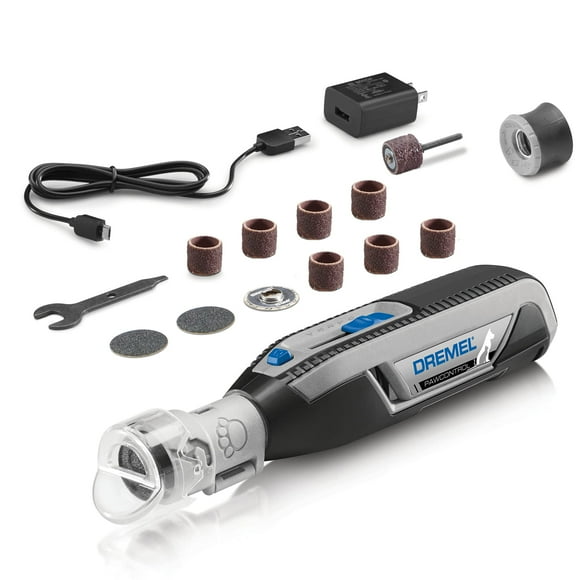 Dremel PawControl Dog Nail Grinder and Trimmer Kit + Dremel 408 1/2-Inch Sander Bands (Coarse)