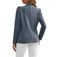 thumbnail image 6 of nerohusy Casual Blazer Cardigans for Women Long Sleeve Open Front Cardigans Notch Lapel Casual Work Office Suit Jackets with Fake Pocket Light Blue,M, 6 of 8