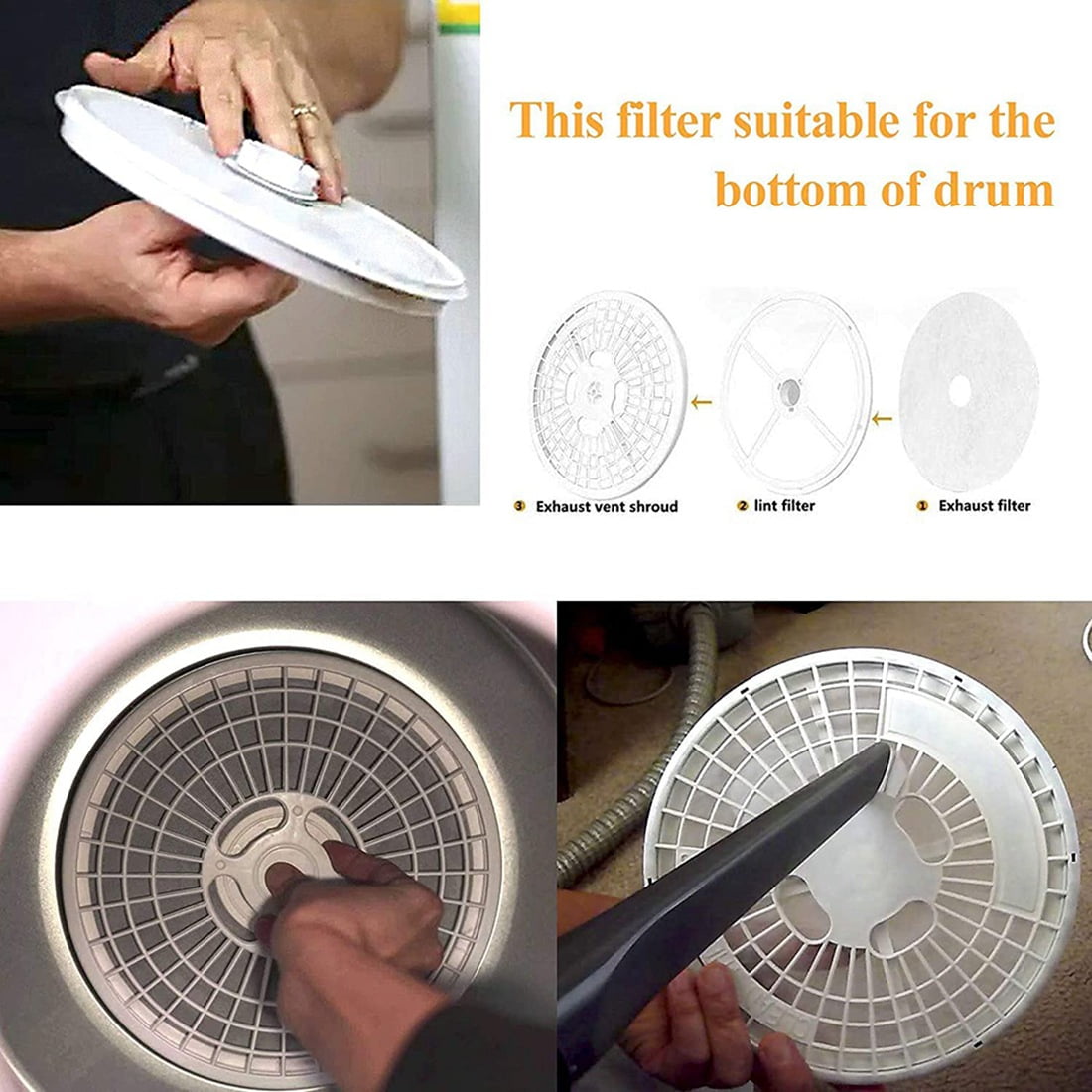 NUQUQU 30 Pieces Clothes Dryer Exhaust Filter, Universal Lint Trap