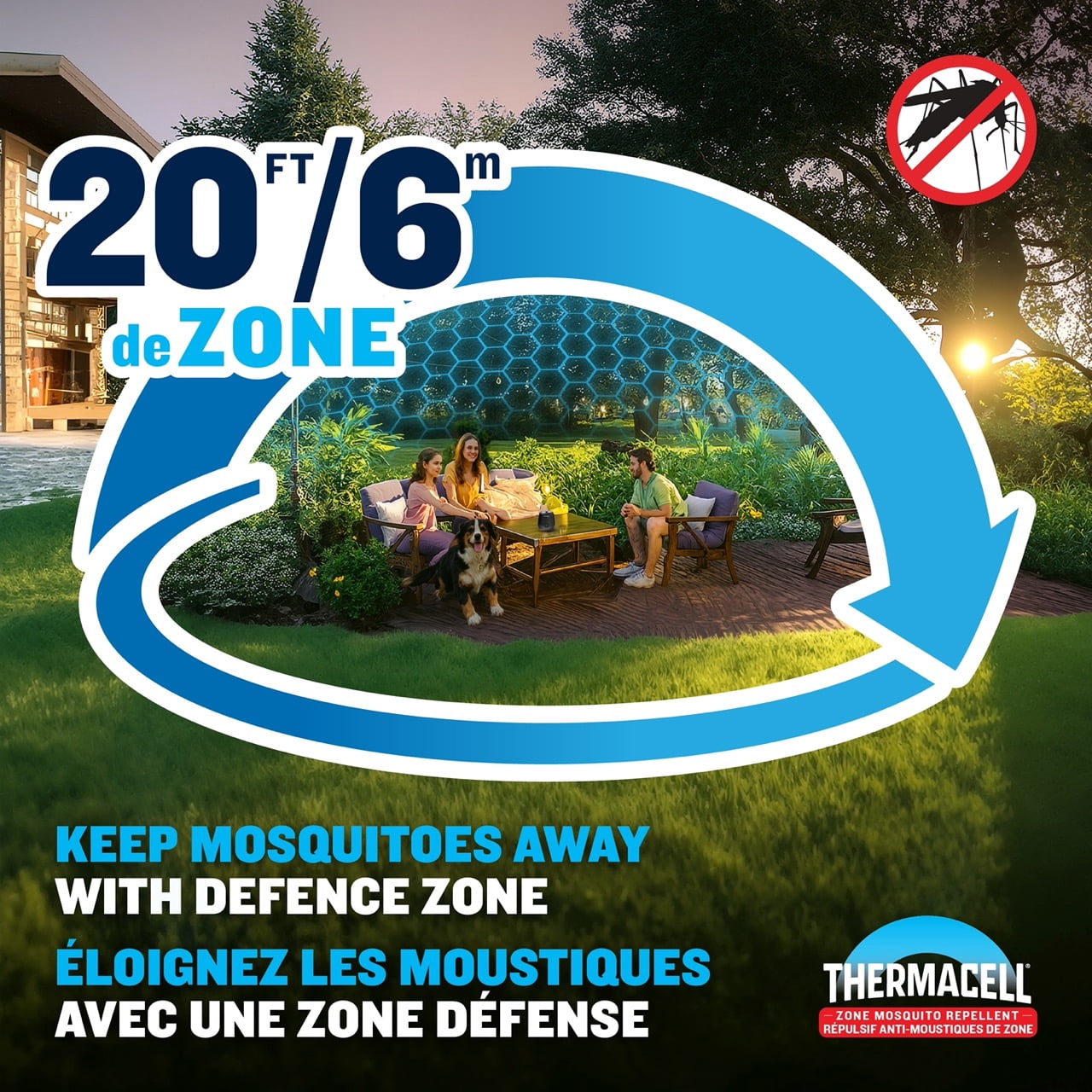 Recharge de répulsif à moustiques rechargeable Thermacell E‑ZoneGuard – paquet de 72 heures