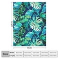 thumbnail image 4 of JRXY Turquoise Teal Palm Tree Leaf Tropical Hawaii Beach Full Throw Cloak Wearable Blanket Flannel Comforter Quilt Bedding Plush Soft Cozy White, 4 of 6