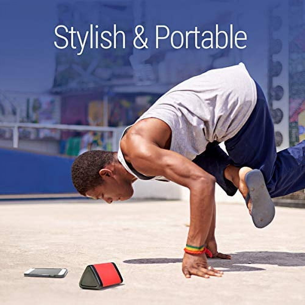 OontZ Angle 3 Bluetooth Speaker, up to 100 ft Wireless Range, Portable Wireless Speaker for iPhone, Android Phones, Louder Volume, Crystal Clear Sound, Rich Bass, Waterproof (Red)