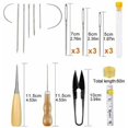 thumbnail image 4 of Kit De Herramientas De Costura De Cuero 28 Piezas Punzones De Costura Agujas De Coser Cera De Hilo, Modelo: 28 Piezas,11 Feliz Sencillez, 4 of 5