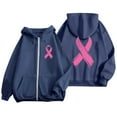 thumbnail image 3 of Cancer Awareness Hoodie for Women 2025 Long Sleeve Full Zipper Hoodies with Pockets Hooded Sweatshirt Jacket, 3 of 7