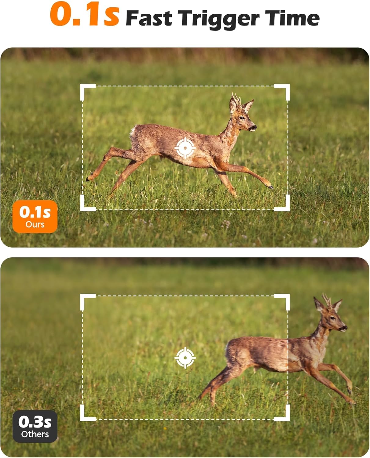 CAMPARK 2 pack Cellular Trail Camera Solar Panel 1080P Game Deer Cameras Built-in 4G LTE SIM Card, Cloud Storage Night Vision Hunting Cam