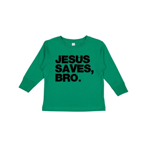 Inktastic Jesus Saves Bro Christian Boys or Girls Long Sleeve Toddler T-Shirt