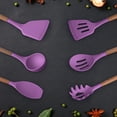 Home Shark 12Piece Silicone Kitchen Utensils Set(Purple)