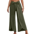thumbnail image 4 of TYGHBN Womens Wide Leg Pants Flowy Summer Business Work Casual Beach Palazzo Pants Business Casual Pants for Women plus Size Wide Legged Pant Long Linen Pants Women Womens Pant Romper Casual Workout, 4 of 8