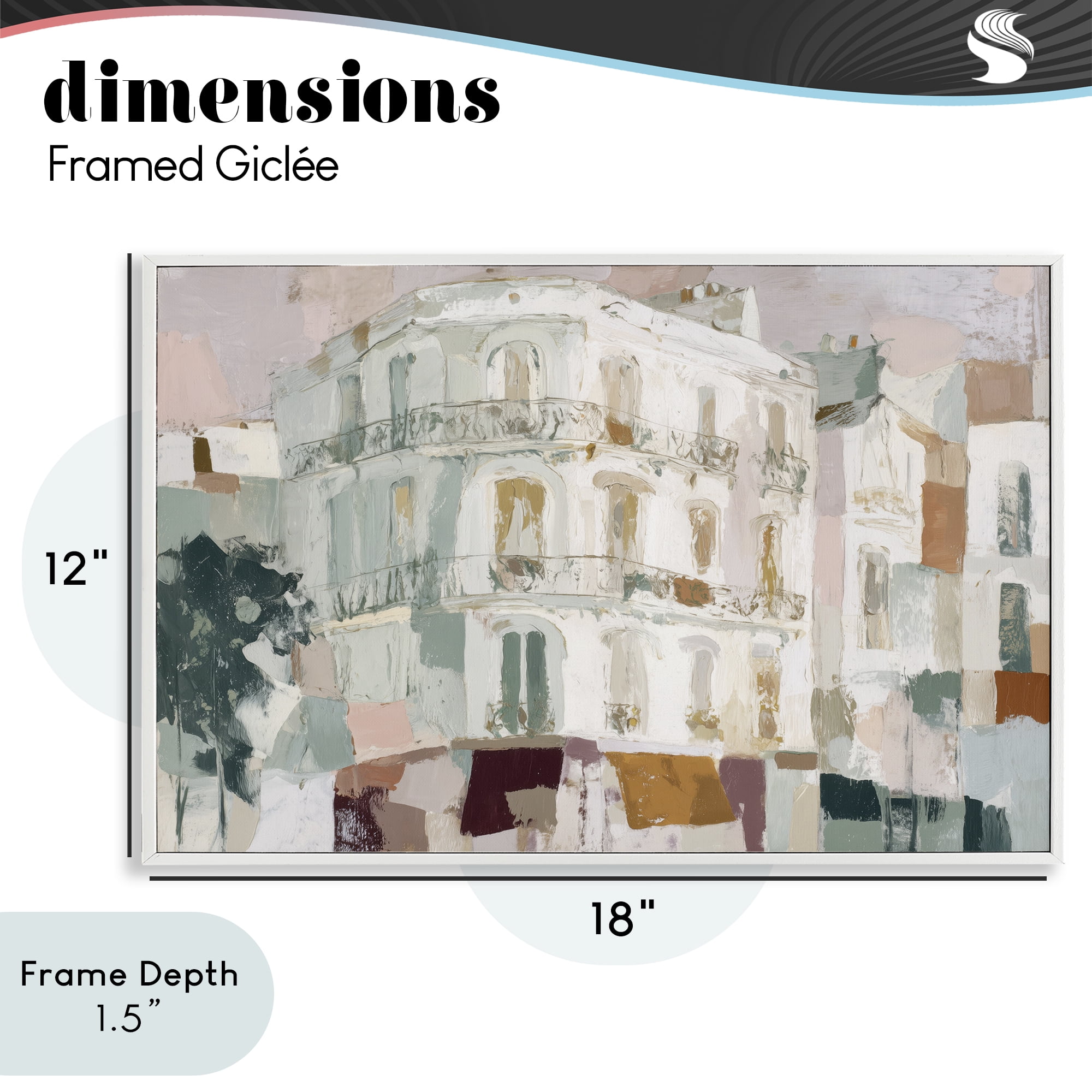Stupell Industries Barcelona Street Corner White Framed Giclee Art, design by Chromatic Storm Studio