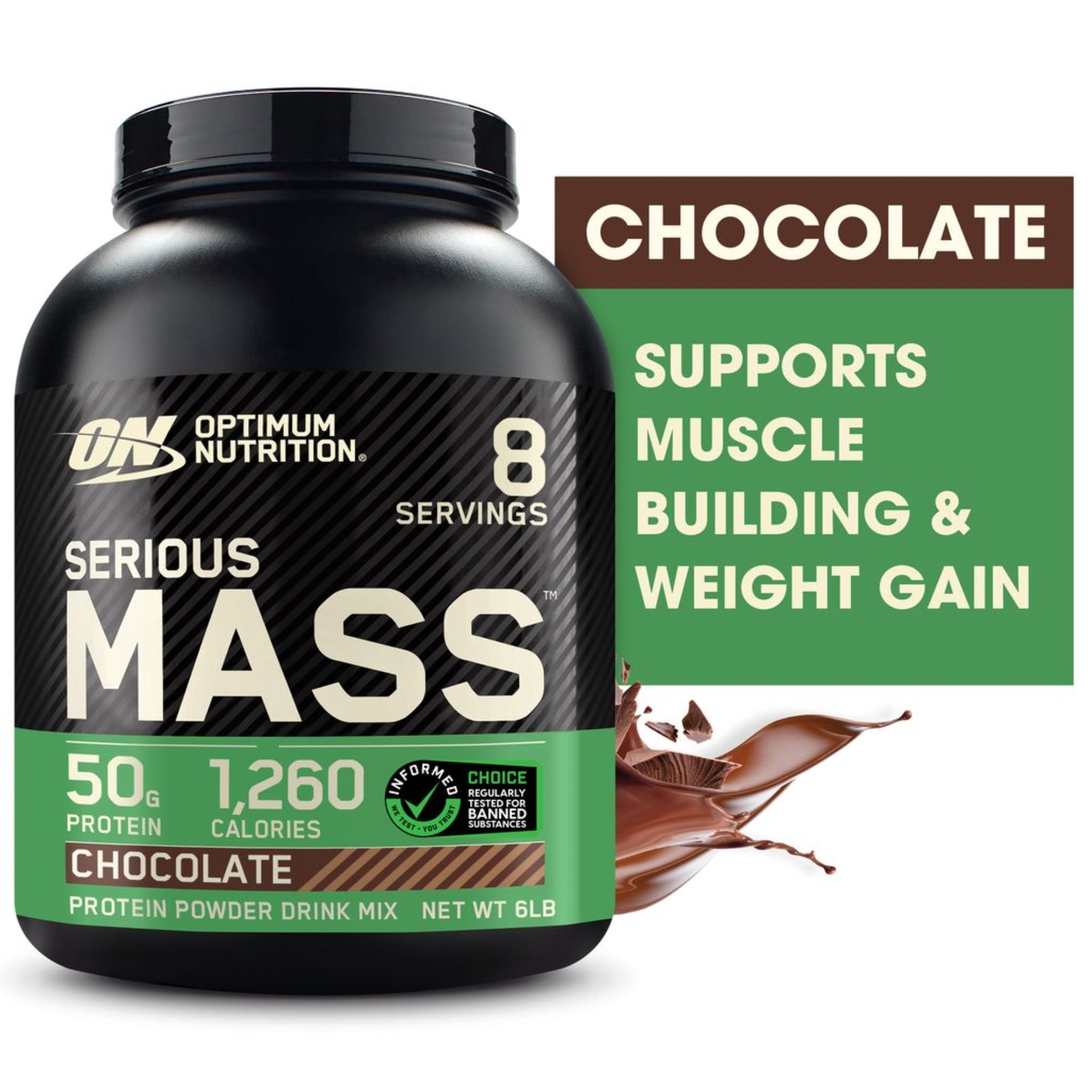 【並行輸入品】オプティマム ニュートリション シリアスマス パウダー 2.7kg（6lbs）チョコレート Optimum Nutrition Serious Mass Chocolate 6lbs