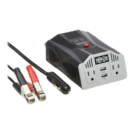 Tripp Lite 400W Car Power Inverter with 2 Outlets & 2 USB Charging Ports, Ultra-Compact (PV400USB)